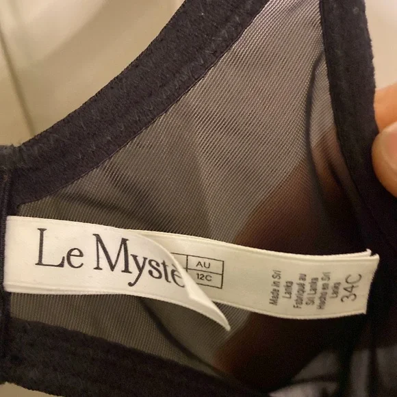 NWOT - LE MYSTERE Sheer Seduction Wireless Bra In BLACK (5325) 34C - Picture 9 of 10